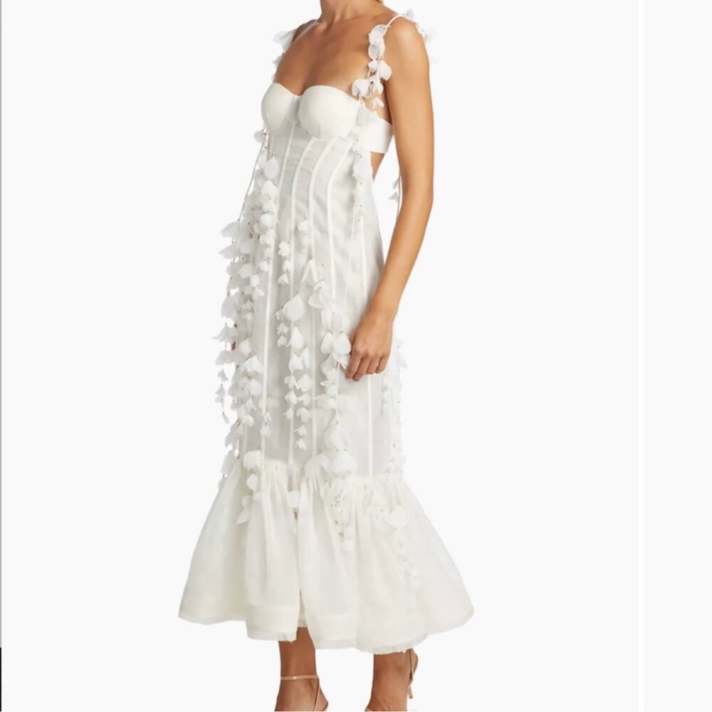Zimmermann White Floral Appliqué Dress - Picture 4 of 6